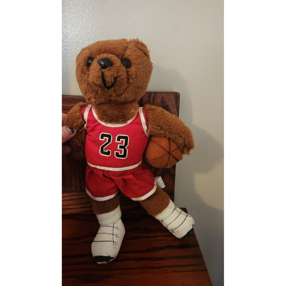 Vintage 1991 Michael Jordan Plush Stuffed Animal Bear Chicago Bulls NBA Roni Toy